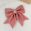 2pcs 20cm Sparkling Glitter Christmas Bow  Holiday Indoor Outdoor Decorations