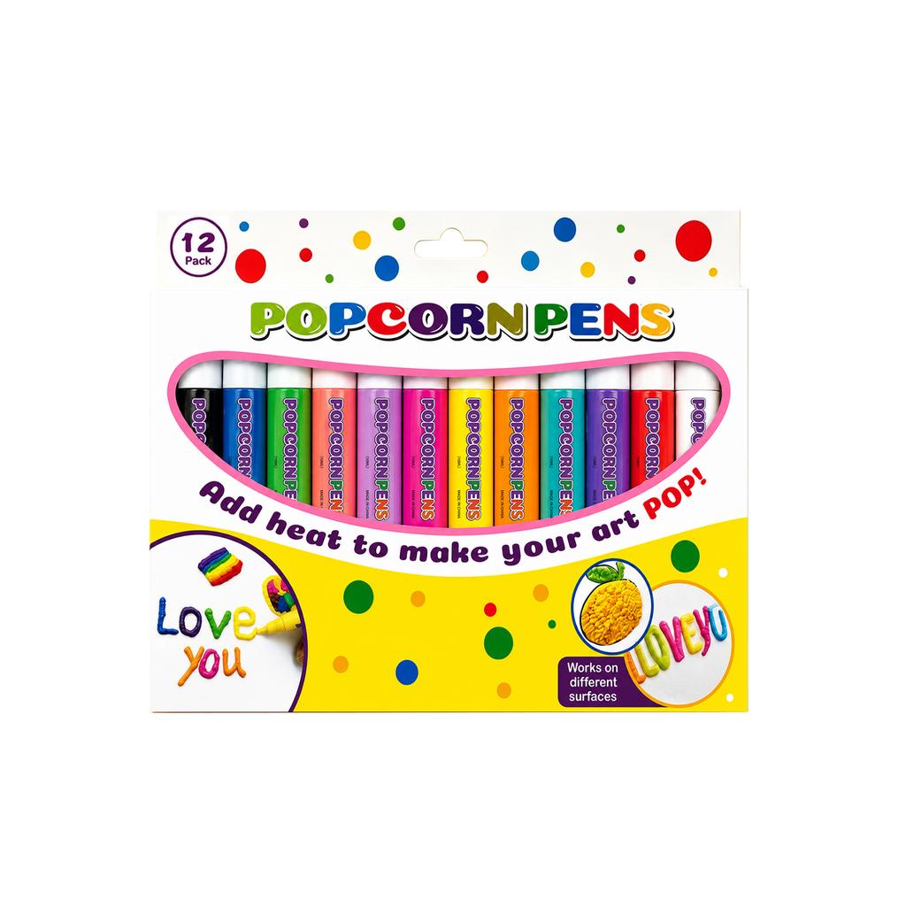 Popcorn Pen Set: Smooth and Easy To Color, Creative DIY Decoration for Notebooks, Greeting Cards, and Doodling Stationery Pen Set