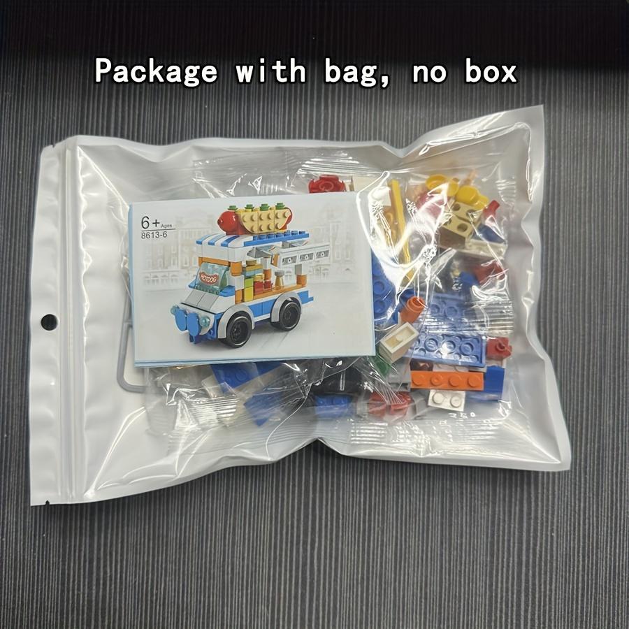 1 Bag Small Particles City Strect View Series Takeaway Car Food Truck Tricycle Auto Retail Store Vehicle Building Blocks Bricks