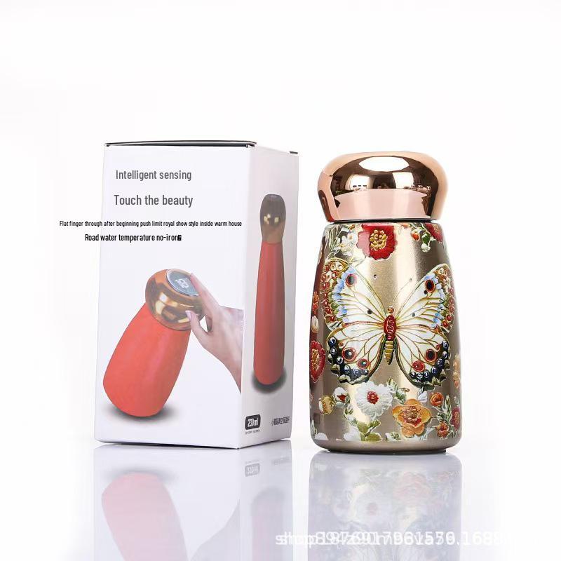 Guochao Mini Chubby Thermos Cup with Pull Ring - Stylish & Portable Gift 230ml