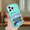 Big Wave Edge Soft Silicone Material Macaron Phone Case Shockproof Protective Rubber Casing for iPhone Samsung Huawei Honor Xiaomi Redmi OnePlus Moto