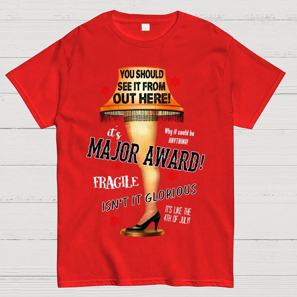 It's a Major Award Leg Lamp Christmas Cotton Summer Casual Cool Loose T-Shirt