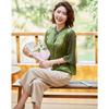 Women's Summer New Chinese Style Qipao Collar Top & Pants Set