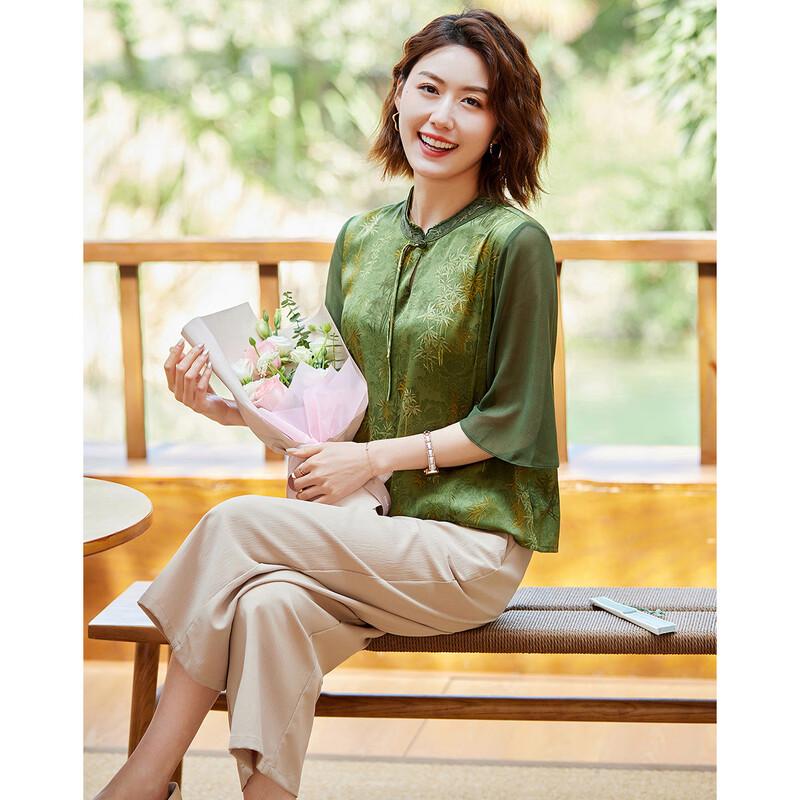 Women's Summer New Chinese Style Qipao Collar Top & Pants Set
