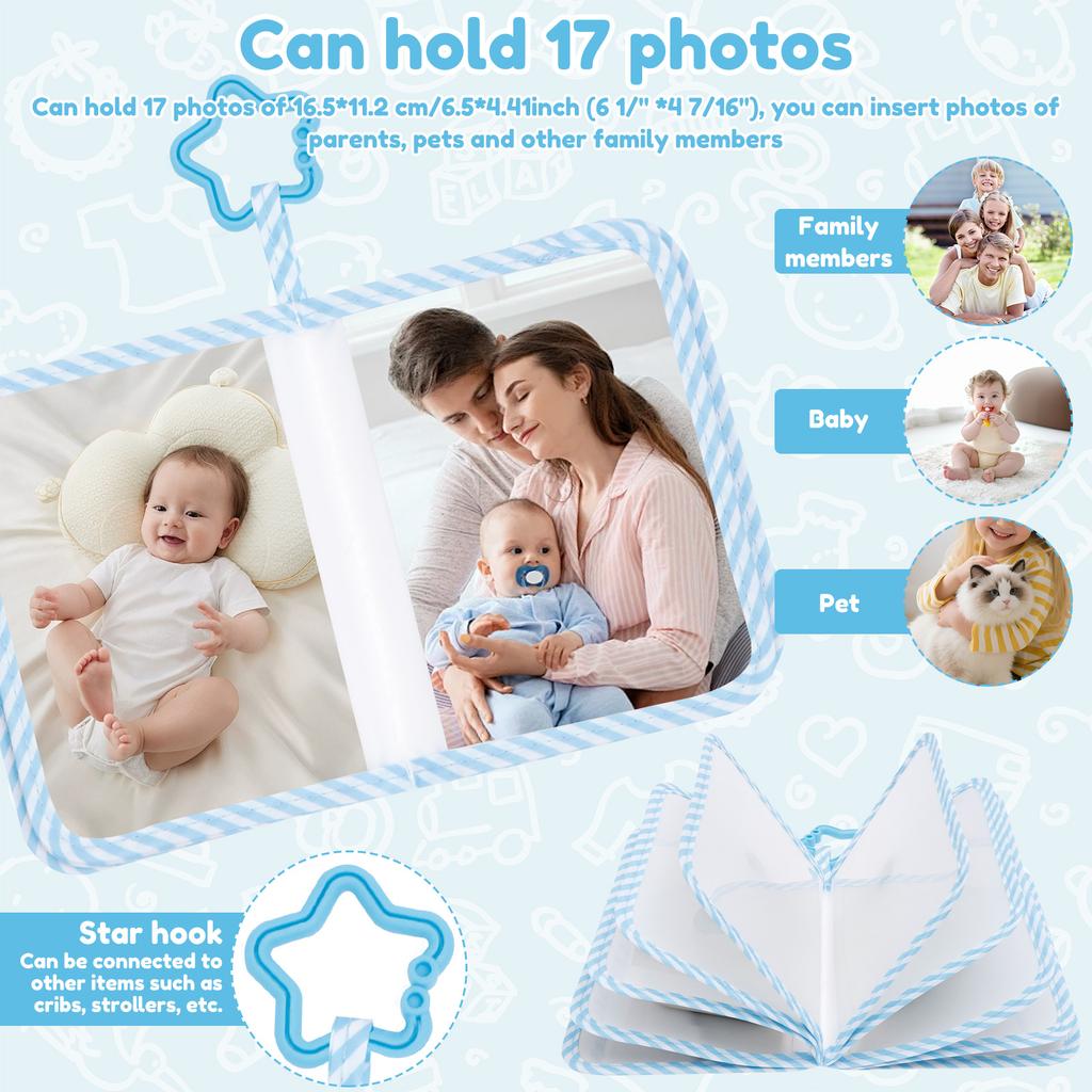 Album Mémoire en Tissu Tissu Doux Dessin Animé Photo Bébé Album Mémoire Familiale Livre Album Photo DIY Album Photo Fait Main Souvenir Cadeau de Noël Enfant