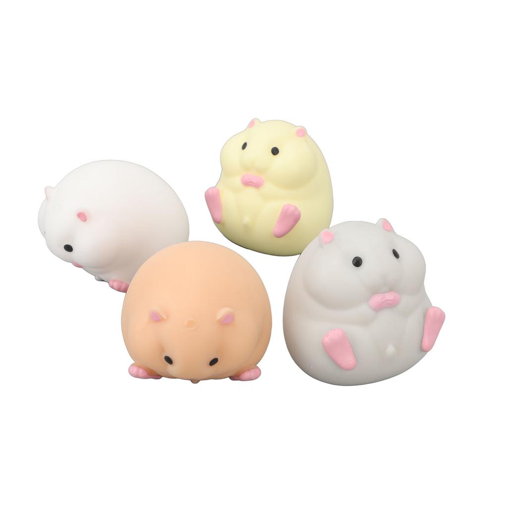 4 Colors Hamster Stress Relief Toy Funny Sensory Stretch Cute Decompression Squeeze Hamster Shape