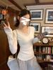Korean Style Lace V-neck Long-sleeve Women's Top - Slim Fit, Autumn Niche Design