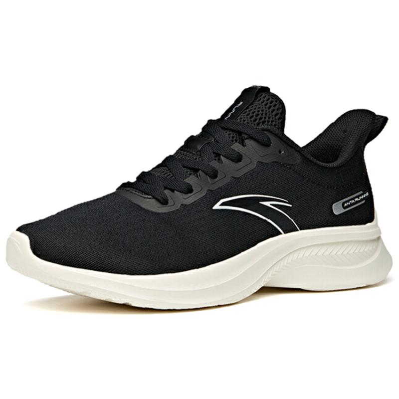 Anta Cushioning Anti-Slip And Wear-Resistant Low-Top Running Shoes Men's Black White Sneakers 112235570S-6