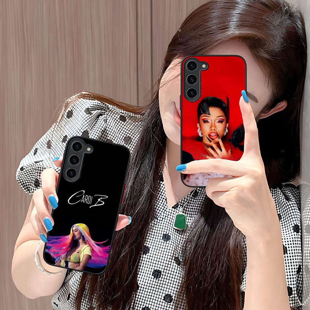 Cardi B Silicone Mobile Phone Case for Samsung Galaxy S26 S25 S24 S23 S22 S21 Plus FE Ultra Colorful Cover