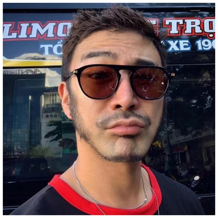 New brown uncle sunglasses female tide ins Internet celebrity round face sunglasses men's selfie glasses