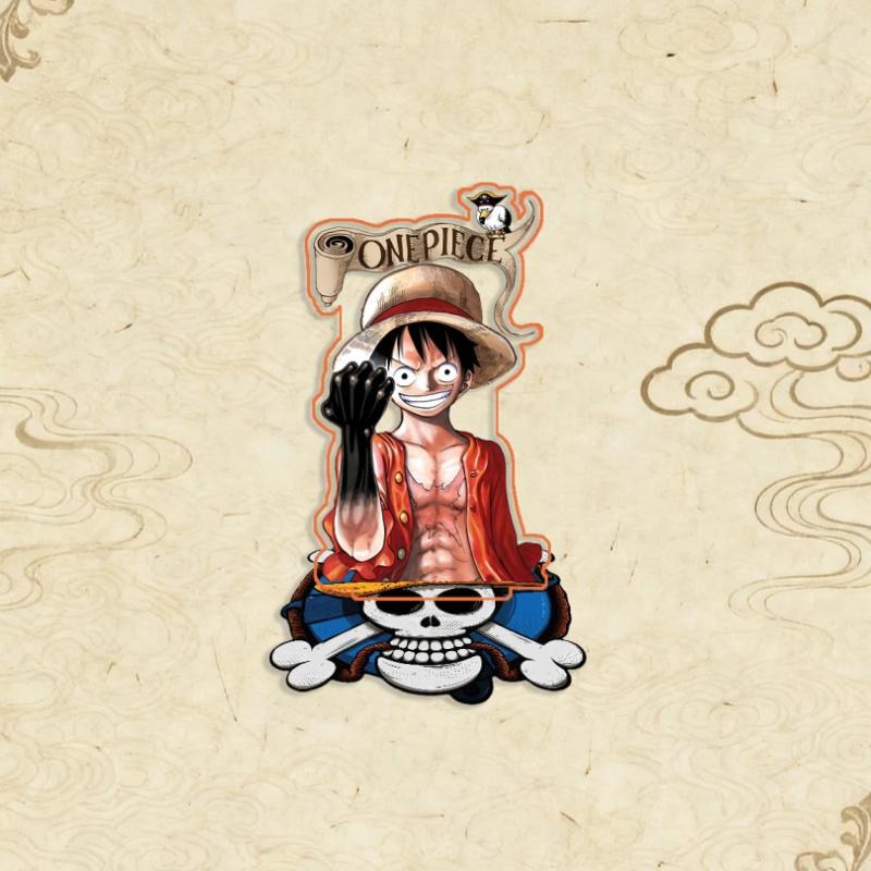Standing Sign For OPCG OP Monkey D. Luffy Self Made Cartoon Anime Game Desktop Decoration Toy Fans Gift 15cm