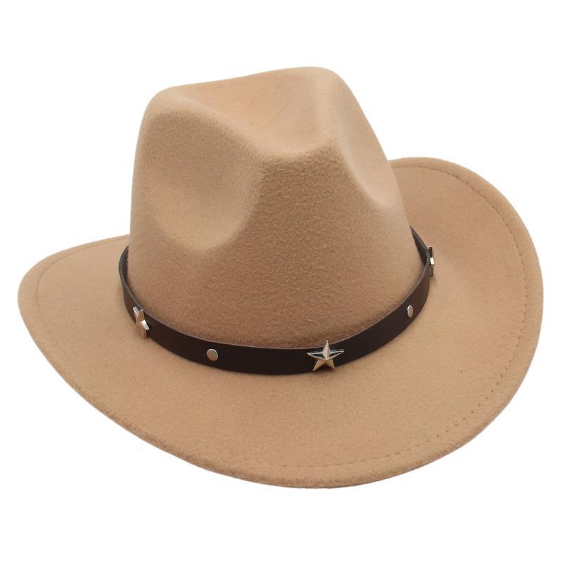 Fashion Cowboy Hat Black Bowler Hat Jazz Hat English Vintage Felt Hat Knight Hat