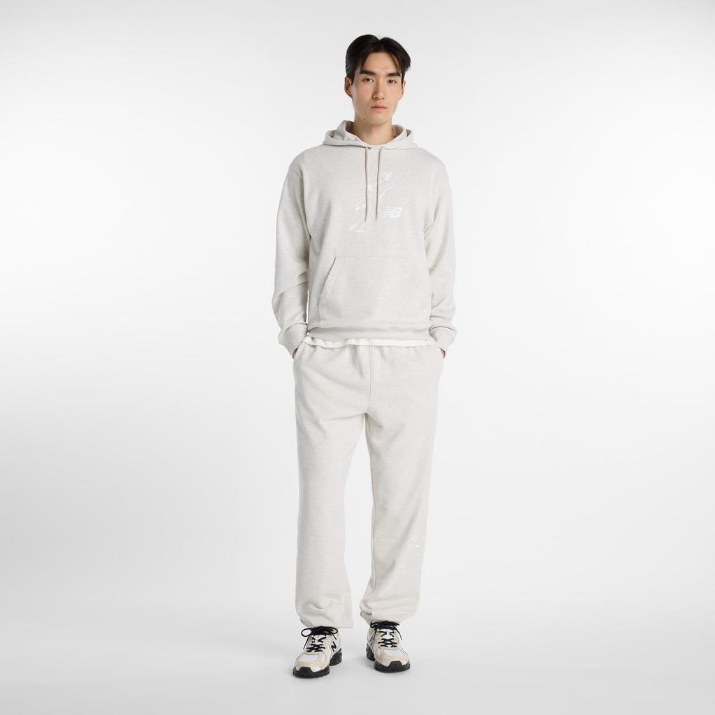 [New Balance] Shohei Ohtani Always On Logo Hoodie (MT6180FU) Hoodie Sweatshirt Set (OTH - Oatmeal Heather) XL