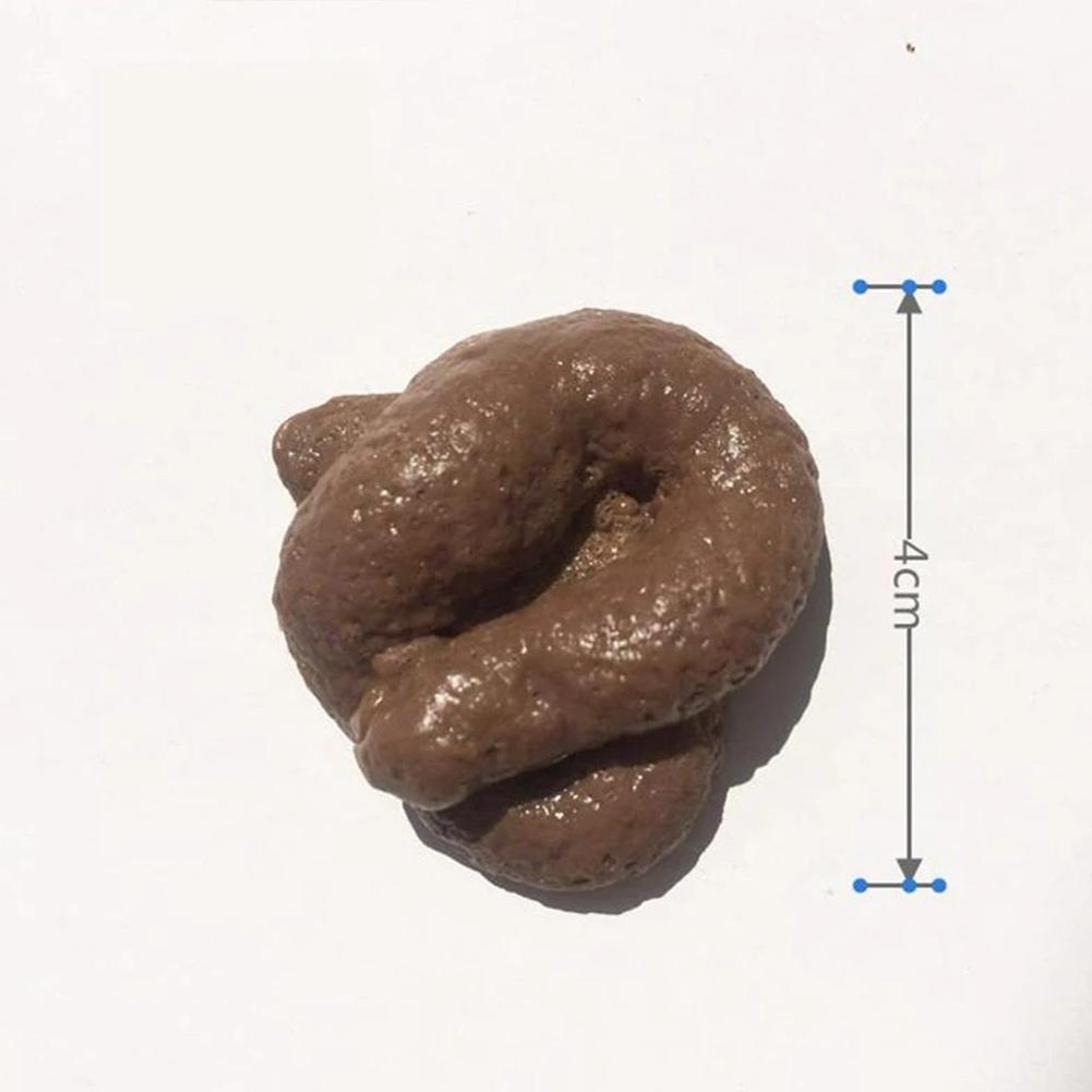 Soft Sticky Rubber Realistic Fake Poo Waste Turd for Fun Pranks and Jokes