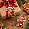 Flat Wood Xmas Decorations Highland Cow Christmas Ornament Set, 2D Wooden Cute Gift Items Hanging Decor with String, Holiday Tree Party Decoration