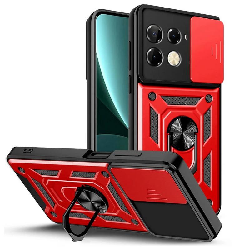 

Для Infinix Note 40 Pro + plus Note40 4G защита камеры со слайд-объективом противоударный бронированный жесткий чехол для Infinix Note 40pro 30i крышка-держатель с магнитным кольцом
