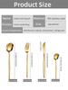 24pcs Dinnerware Set Stainless Steel Tableware Set Knife Fork Spoon Flatware Set Cutlery Set Knife Fork Spoon Tea Spoon