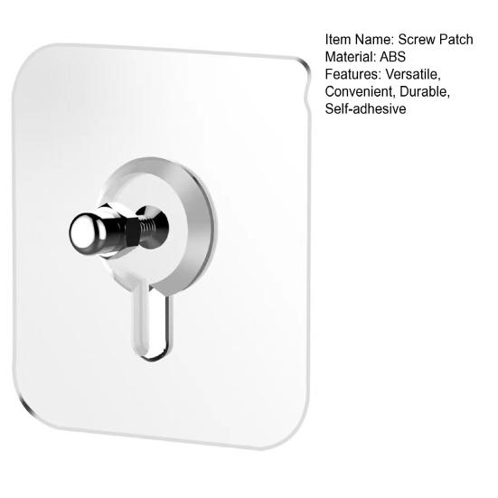 10Pcs Screw Patch Self-adhesive Wall Hook Strong Load-bearing Photo Frame Sticker Hooks for Home Room