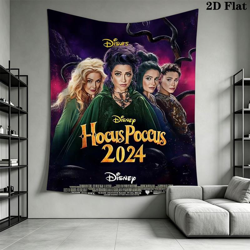 Hocus Pocus 3 Hour Tapestry Wallmounted Background Cloth Soft Christmas Gift Atmospheric Background Cloth
