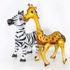 Forest Animal 4d Three-dimensional Assembly Balloons, Jungle Animal Shape Zebra, Giraffe, Kangaroo, Leopard Balloon Birthday
