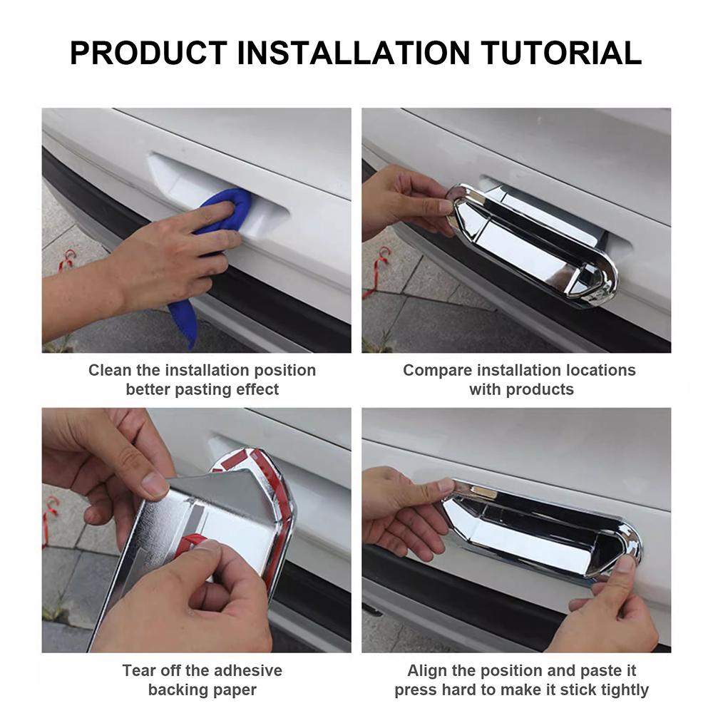 For Ford Escape Kuga 2013 2014 2015 2016 2017 2018 2019 ABS Rear Car Trunk Door Handle Bowl Cover Trim Bezel Styling Accessories