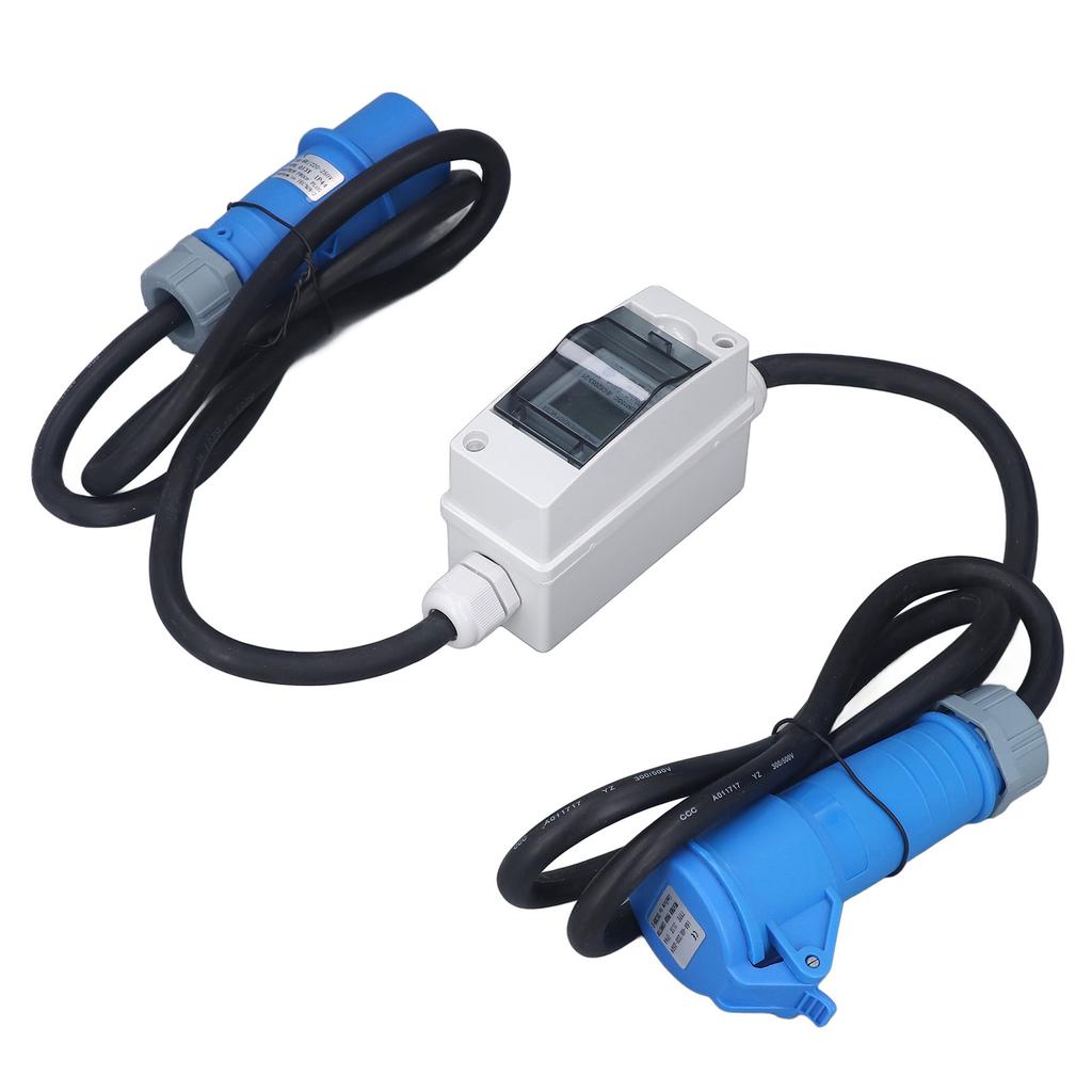 Inteligentní měřič energie 220‑250 V AC samec-samice 3pinový 16 A 220 V AC 5 A 60 A jednofázový 2vodičový napájecí adaptér