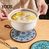 Presina ad Alta Temperatura Sottopentola Ceramica Vintage, Resistente al Calore per Casseruola Smaltata Tappetino Decorativo Pentolame, Tavola Tradizionale Piatti Caldi, Pranzo