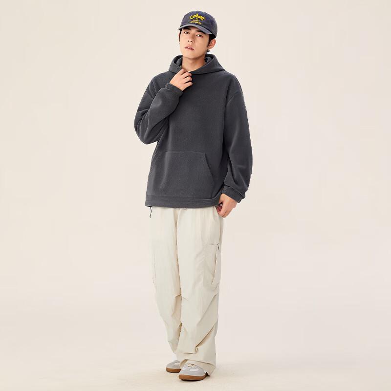 MINISO Men's Loose Fit Fleece Lined Hoodie