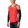 adidas Okrągły dekolt Bez rękawów Dopasowana kamizelka Męskie topy Czysty rubinowy czerwony JF3462