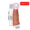 Velkoobchod Soft Realistic Penis Sleeve Extender Big Dick Bold Cock Head Head Zvětšení Muž Muži Muž Zpoždění ejakulace