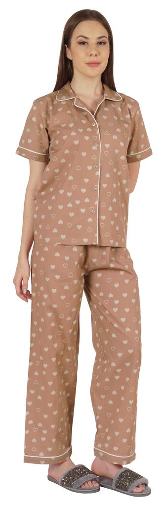 Inkmeso Women  s Classic Short Sleeve Shirt and Pajama Pants Loungewear 2 Pc PJ Sleep