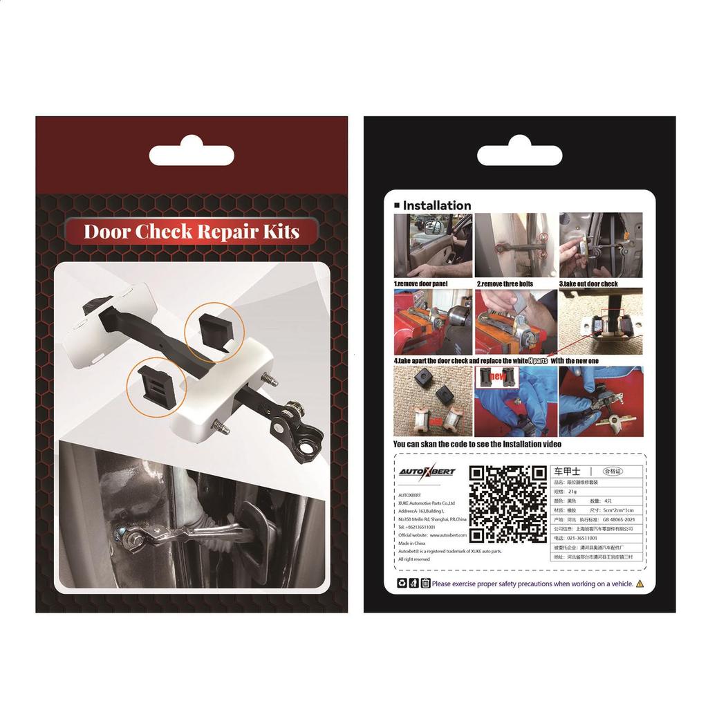 4Pcs Car Door Checker Strap Check Assy For Toyota Corolla Yaris Auris Aygo C-HR Limo Limiter Jam Hinge Sagging Repair Kit