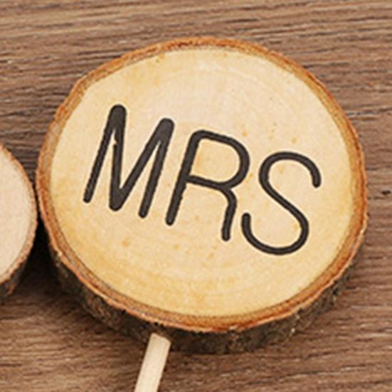 3 ks Toppery na dort Ekologické dřevěné toppery na dezerty, muffiny s anglickými písmeny pro narozeniny