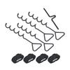 Ground Anchors Multifunctional Steel Stakes Anchor Kit for Trampoline Shed Swing Tent Black