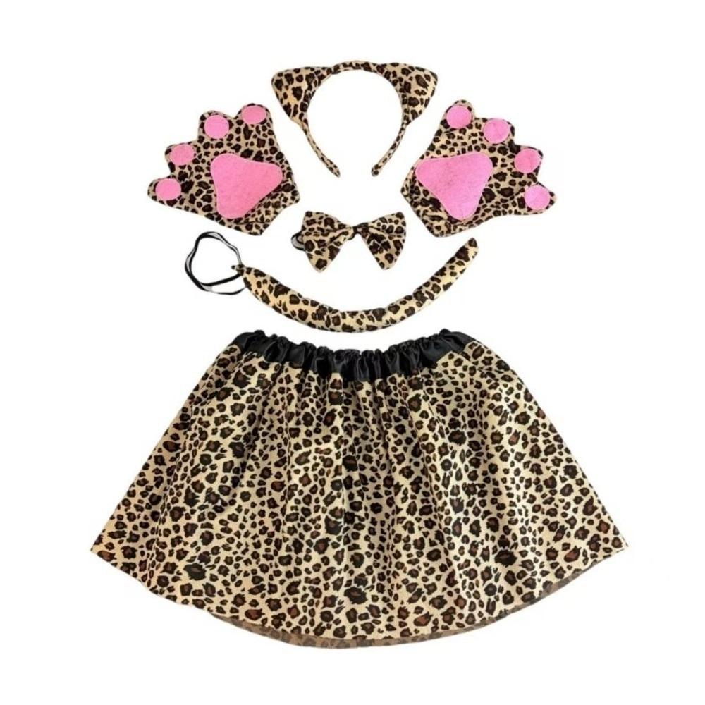 Giraffe Skirt Headband Bow Children Short Dress Themed Carnival Event