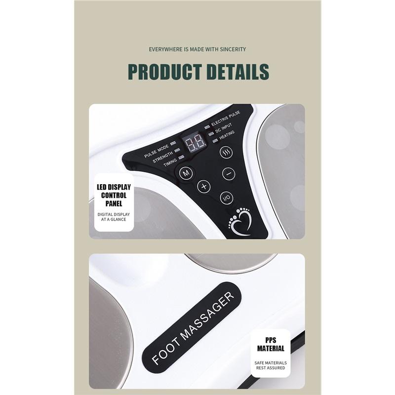 Wireless Remote Control Pulse Heating Foot Massager Angle Adjustable with Electrode Pads Multifunctional Foot Therapy Machine