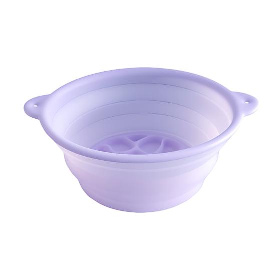Foldable Ice Bowl Silicone Facial Ice Bath with Built-In Ice Tray Collapsible Face Ice