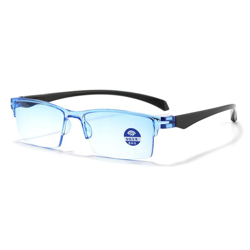 Smart Automatic Zoom Reading Glasses Rimless Ultralight Anti Blue-ray Spectacle Radiation Protection Blue Light Glasses Unisex