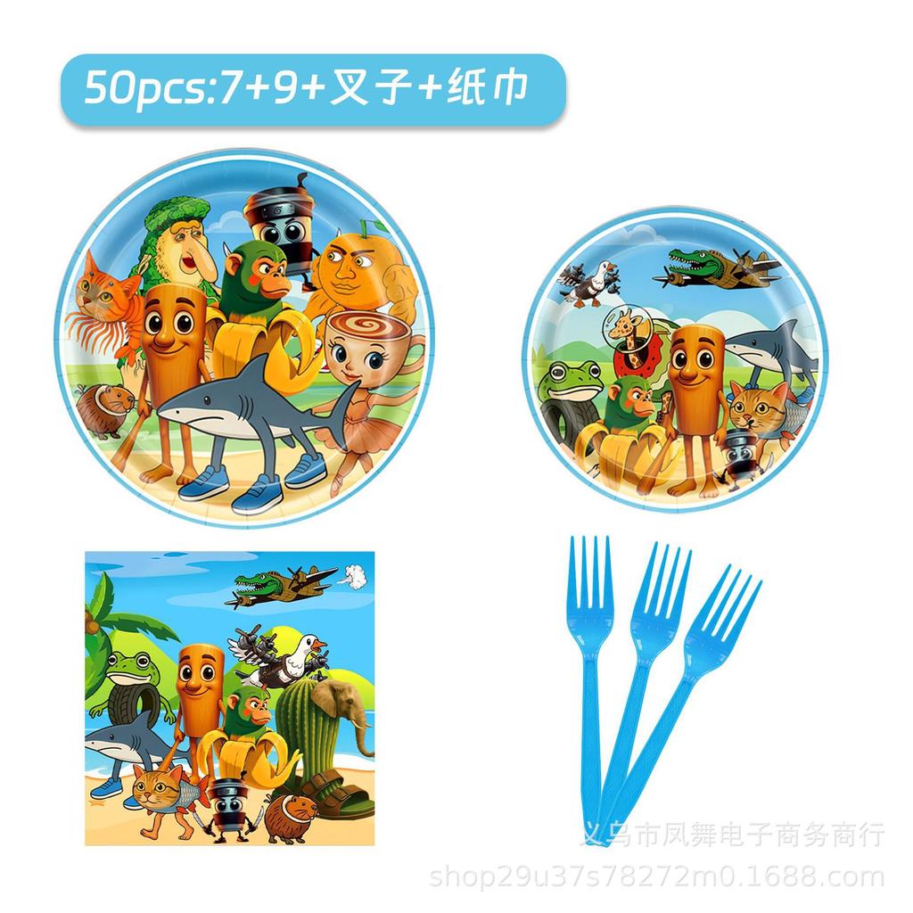 Red Love Valentine'S Day Party Paper Plate Disposable Paper Cup Paper Tissue Tablecloth Party Party Decorative Tableware