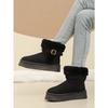 Mid-Calf Snow Boots for Women 2025 Plus Size Winter New Arrival Fashionable Versatile Anti-Slip Warm Thick-Sole Cotton Boots