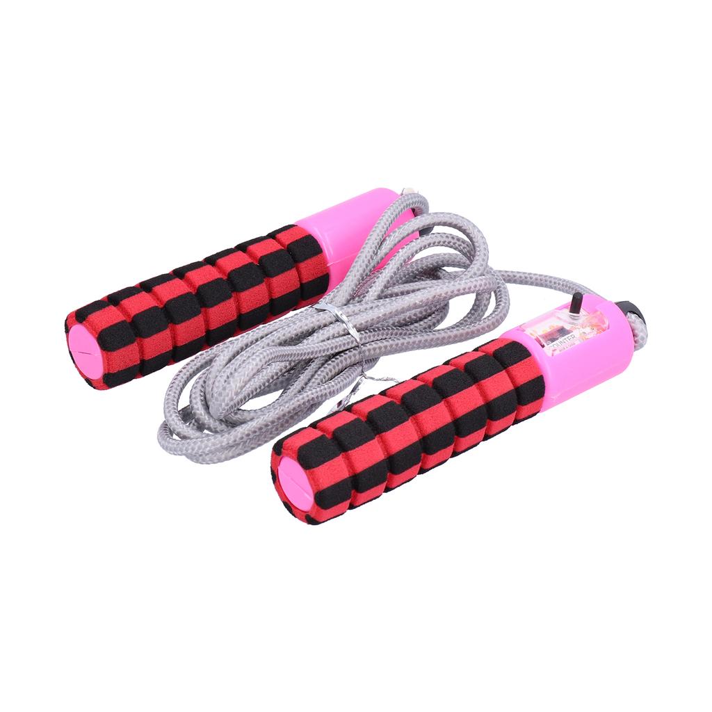 Unisex Jump Ropes with Electronic Counter Adjustable Counting Skipping Rope for ExerciseRed