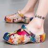 Hole Shoes Men's Summer Bag Head Print Beach Sandals Men's Sports Wear Home Beach Slippers