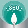 10X Led Bulb E14 Candle B35 2.2W 470Lm = 40W 4000K Neutral 360° Filament Class A Lumiled