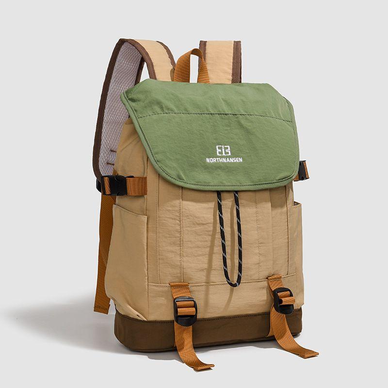 

Schoolbag Female College Student Can Hold Computer Backpack Waterproof Rucksack Niche Design Travel Large Capacity Work Clothing Green