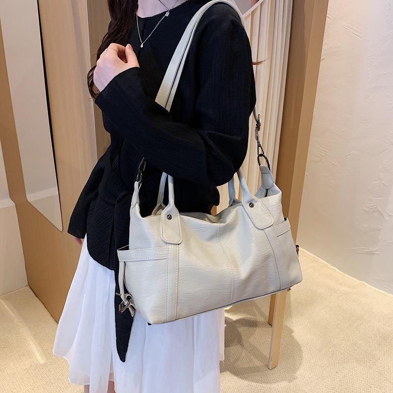 Women's Retro Trendy Large Capacity Boston Bag - Versatile Casual Shoulder Crossbody & Handheld Bag