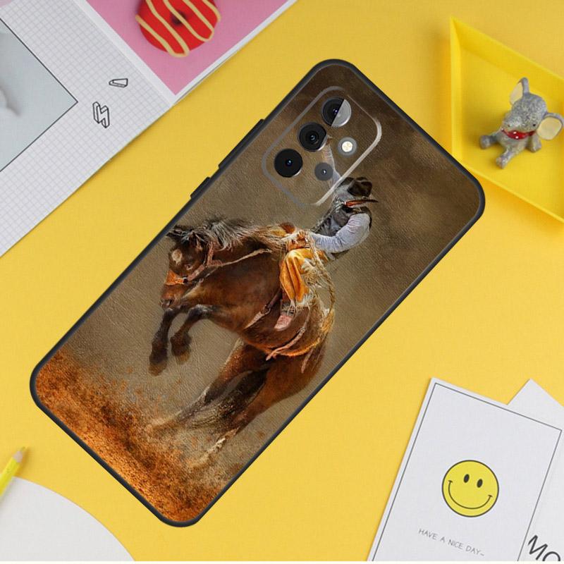 Extreme Sport Rodeo Cowboy Case For Samsung Galaxy A54 A34 A14 A13 A33 A53 A12 A32 A52 A71 A51 A15 A25 A35 A55 Cover