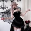 Dark Gothic Halloween Adult Costume Black Dress Show Costume Witch Vampire Bride