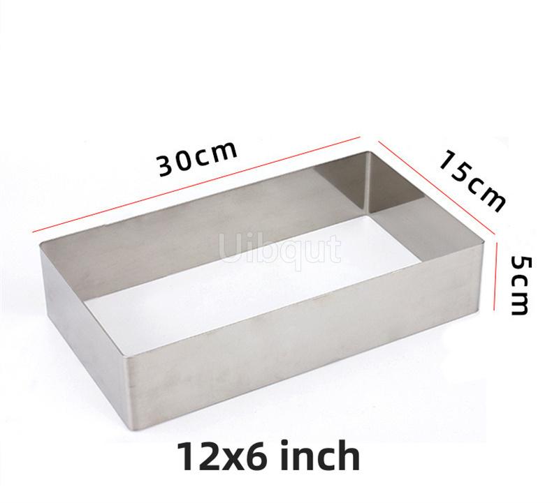5cm Height Rectangle Thick 304 Stainless Steel Mousse Ring Tiramisu Cake Mold Cheese Fondant Baking Tool Household DIY Bakeware