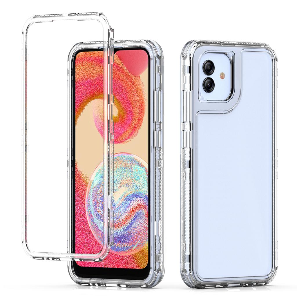 For Samsung Galaxy A04e 4G/F04 4G/M04 4G Case Acrylic+TPU Clear Phone Cover