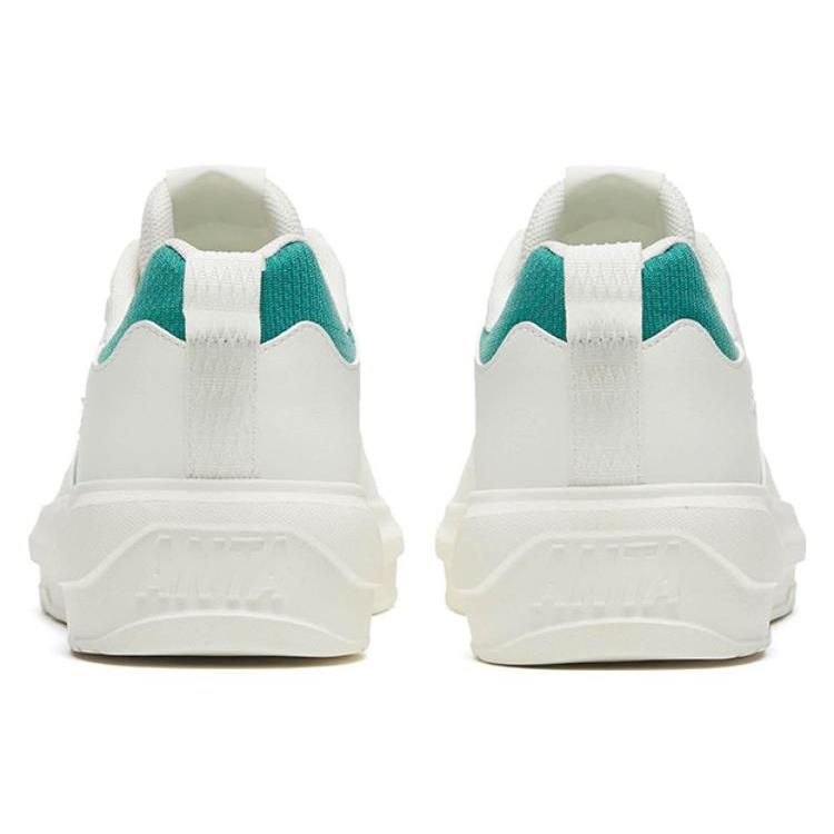 New Anta Life Collection Anti Slip And Wear Resistant Breathable Low Top Skateboard Shoes White Green 912328060-2